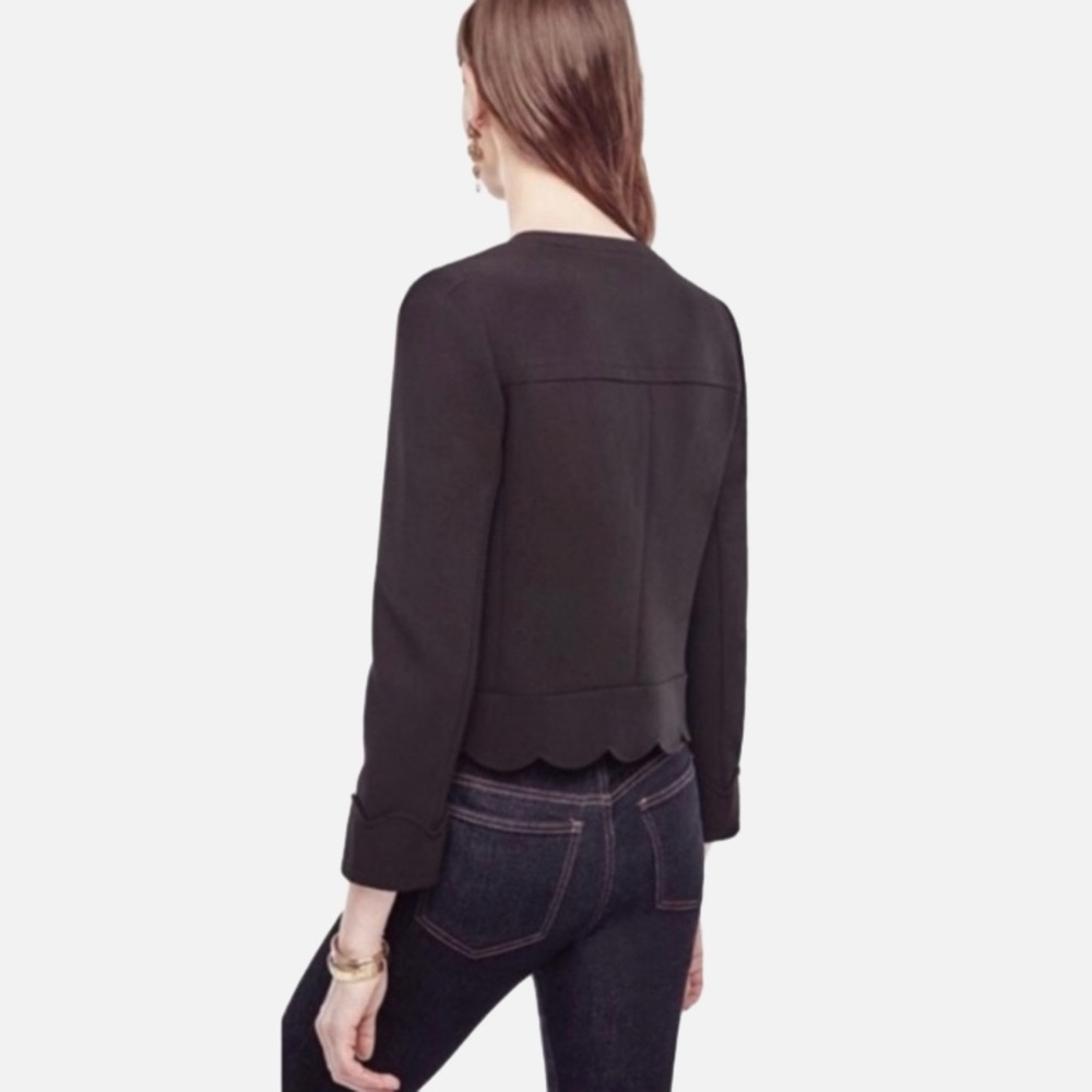 Ann Taylor Cropped Scalloped Blazer XS - Picture 3 of 6